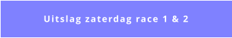 Uitslag zaterdag race 1 & 2